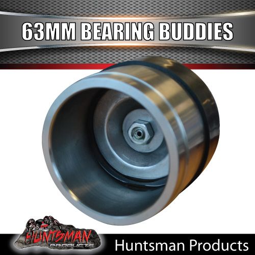 2x 63.5mm STAINLESS STEEL TRAILER BEARING PROTECTORS. BEARING BUDDYS